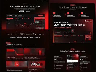 Sensora — IoT Dashboard Builder branding dashboard design ui uiux ux webdesign