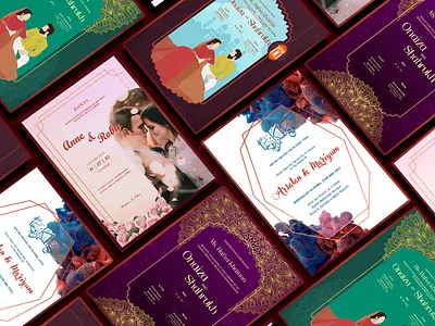 Wedding Invitation/Card Designs (Volume 01) adobe illustrator adobe photoshop branding card cards creative design design graphic design illustration invitation invitation card vector wedding wedding cards wedding invitation