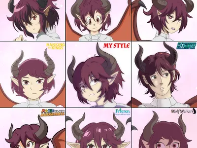 Nine art styles challenge | Grea (Manaria Friends) 2d anime art styles challenge cel shading city hunter clip studio paint digital art dragon ball dragon girl frieren grea grea manaria friends manaria friends my hero academia ranking of kings super mario tomm moore wolfwalkers