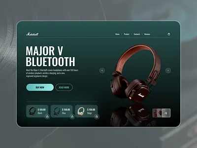 Wireless headphones | Product card brand store ui uiux design ux
