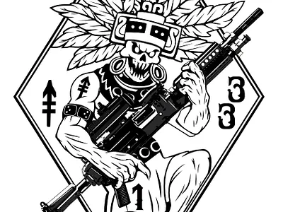 Logotipo Wicked Guns Alpha Co.