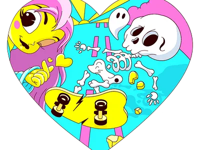 Don't hart me cartoon character illustration toy vector