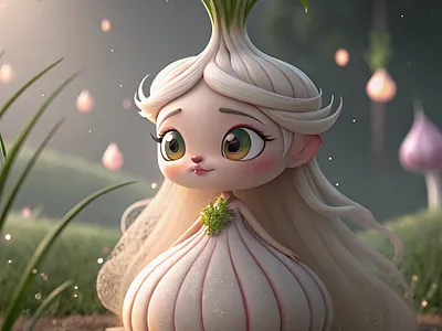 "Onion Princess" | Whimsical 3D Character Scene 3d modeling 3d render adobe illustrator adobe photoshop art blender character design concept art design design inspiration illustration