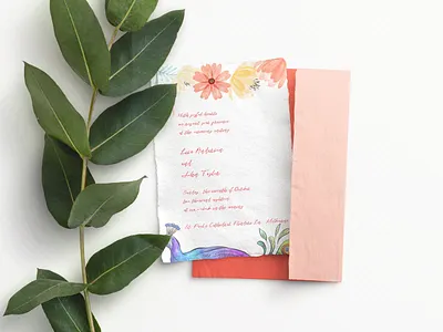 "Sunset Blooms" | Floral Wedding Invitation Suite adobe illustrator art concept art design design inspiration graphic design graphic designer illustration invitation design