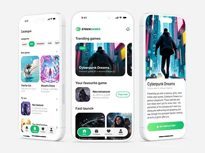 Game Store App app clean design game interface mobile store ui ux webdesign