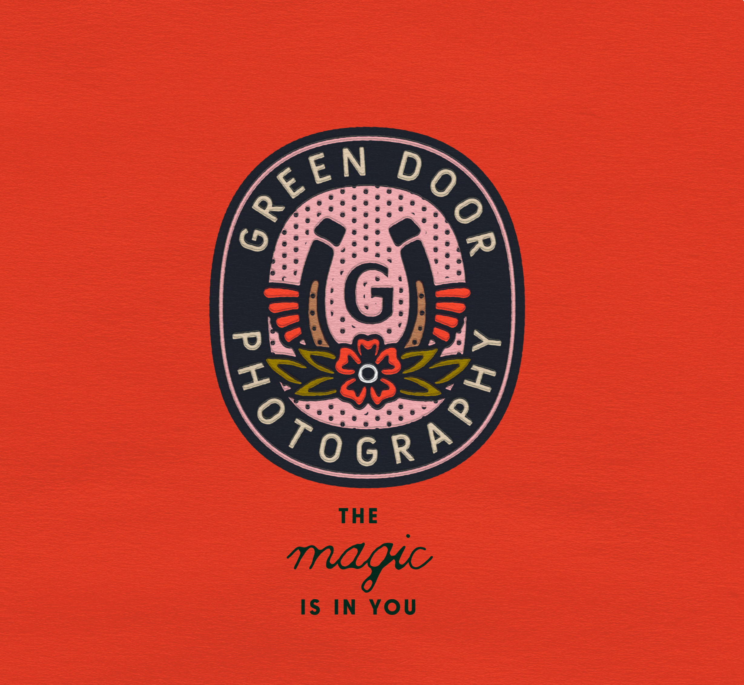 Photography Branding badge horseshoe logo photgraphy western