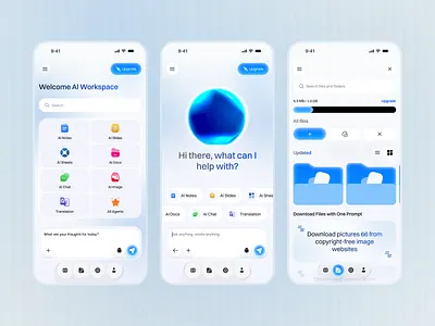 AI Mobile App - Voice, Chat Interface Design ai ai assistant ai assistant design ai assistant interface ai assistant mobile app ai assistant platform ai assistant ui ai chatbot ai powered ai voice chatbotui deep learning mobile app mobile app design mobile ui voice recognition voice to text