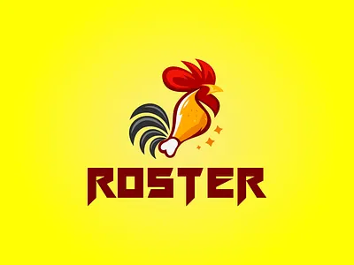 Restaurants Logo Design – Bold & Energetic Brand Identity bold logo brand identity creative logo food logo illustrator logo logo design mascot logo modern logo poultry logo rooster logo
