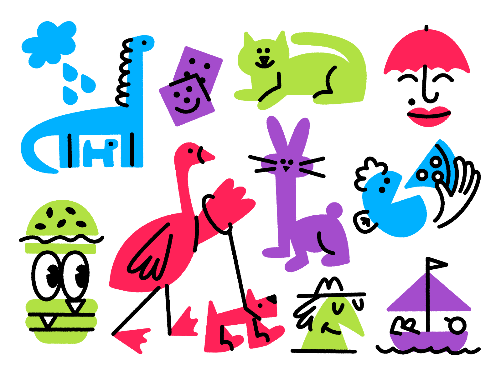 A bunch of buds 🍕 art character digitalillustration doodle fun icon illustration spotillustration texture