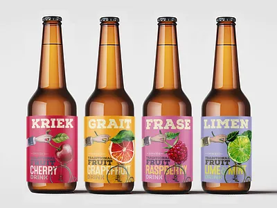 Fruit Drink Label Design aida airapetian alcohol beer brand design branding brewery chips design drink label fruit drink illustration label design packaging design