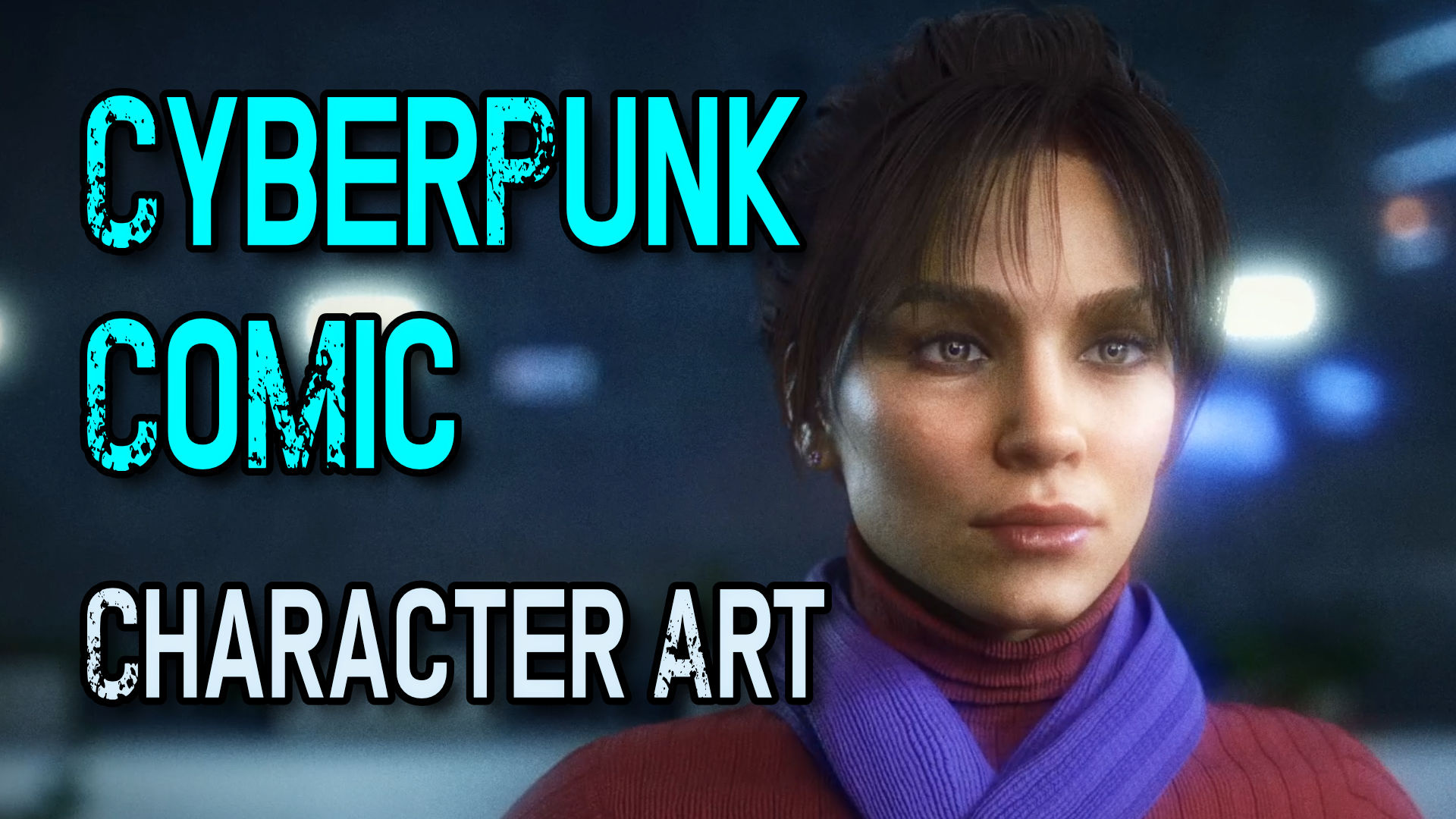 Cyberpunk Animated Comic Series | Character Rachel 01 3d animation character cinecomic comic cyberpunk female giochrono motion comic the talos project