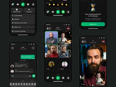 Video calls and meetups android app communication app ios meeting app ui ux video call