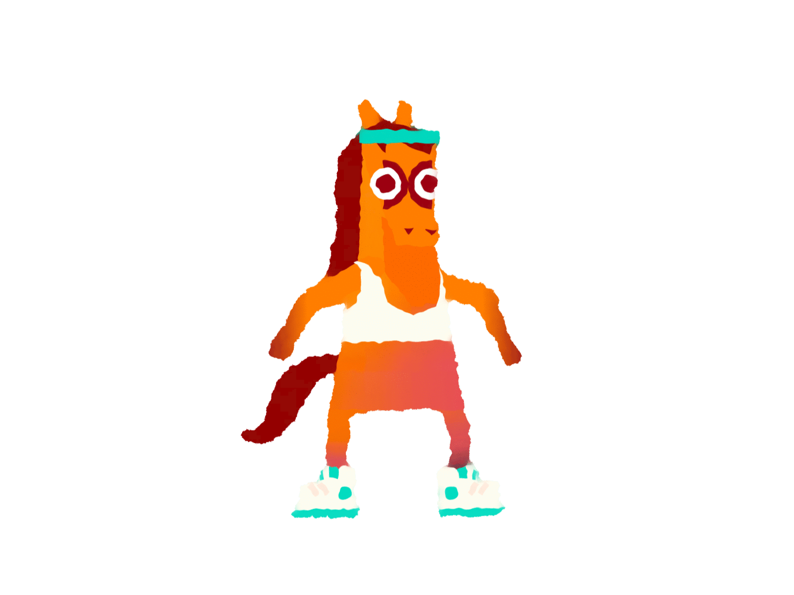 squat time animation game illustration