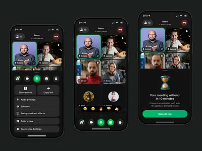 Video conference android app communication app ios meeting app social app ui ux video call
