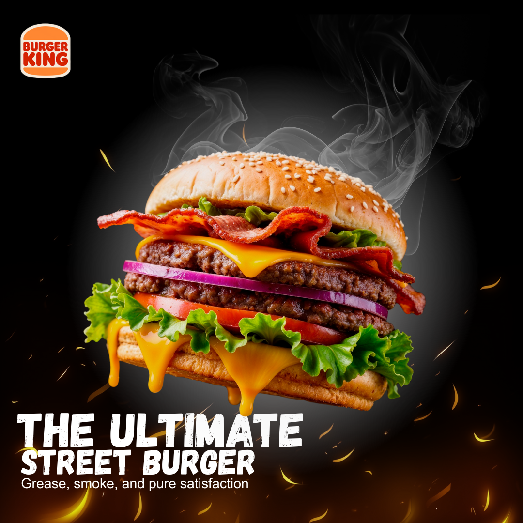 Burger Launch Post for Burger King branding create design graphic design illustration logo social media ui ux vector