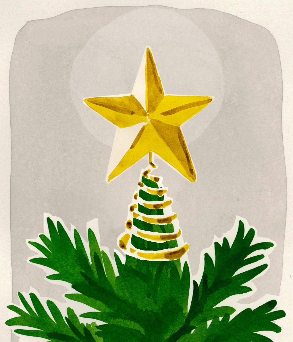 Christmas Illustration 2025 christmas christmascard christmasillustration christmasstar christmastree glowing illustration lifestyle lifestyleillustration merrychristmas painting star