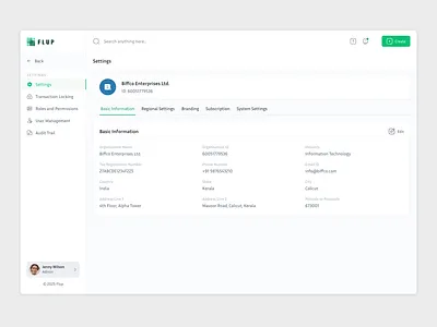 Organization Settings – SaaS Web App UI adminpanel billing dashboard design productiondesign saas settings subscription ui uidesign ux uxdesign webui