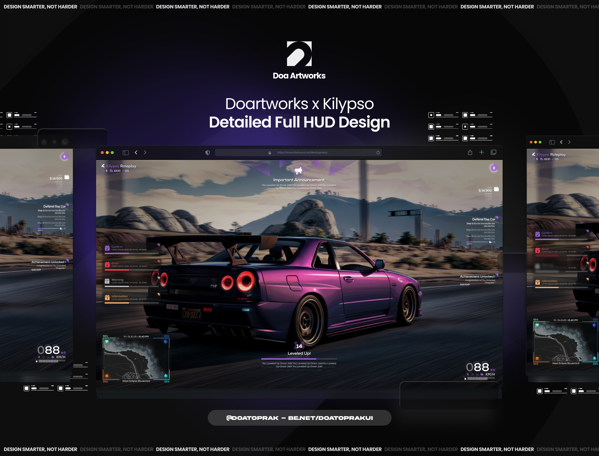 KilypsoRP Detailed Full HUD UI I Gta V design detailed hud doartworks doatoprak download figma fivem full hud grand theft auto graphic design gta hud gta5 gtav hud hud ui illustration oxlib roleplay ui ux