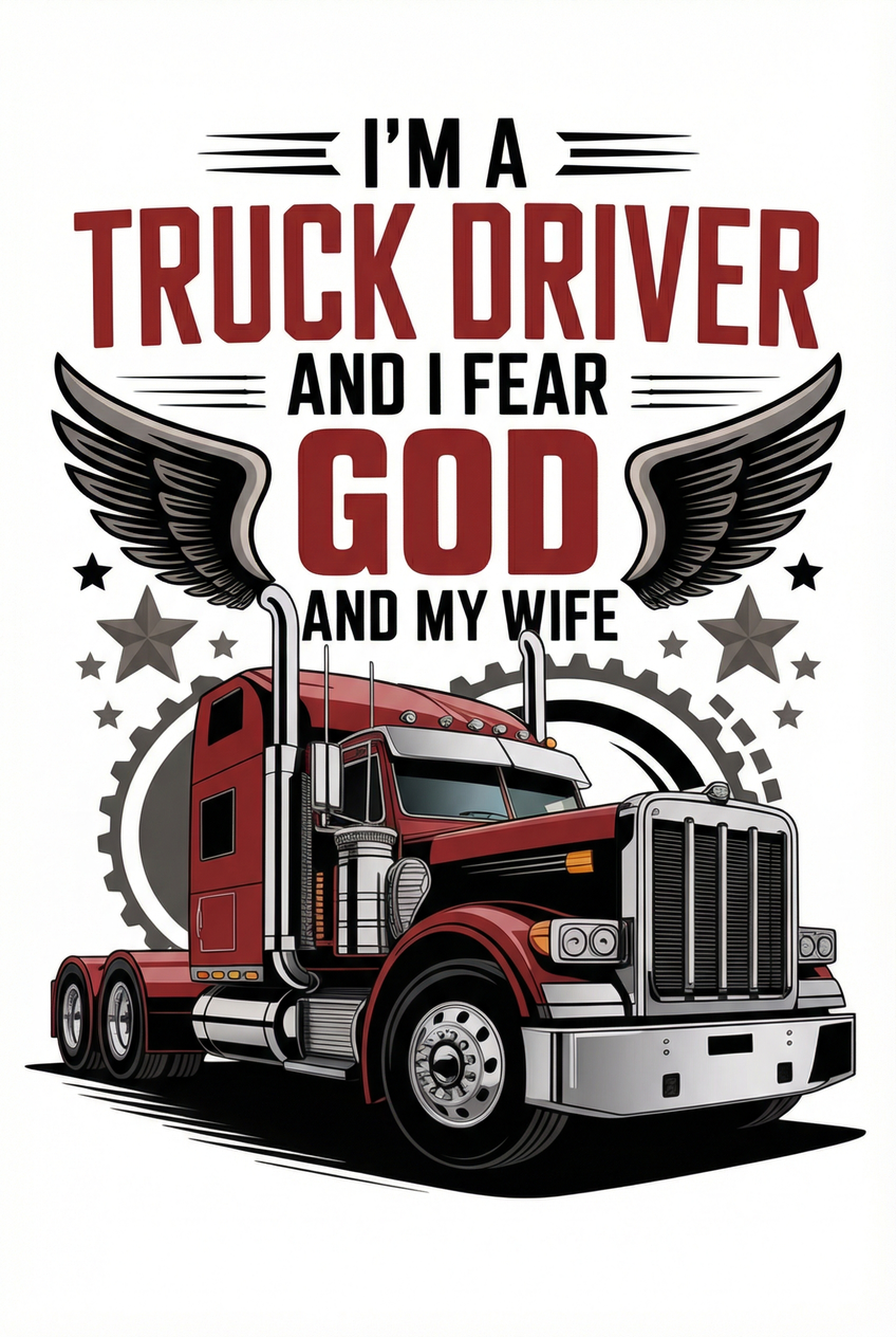 Truck Driver T-shirt Design Bundle graphic design