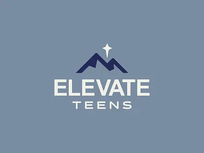 Youth Group Logo — Mountains church cross elevate logo mountains star youth group