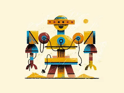 Bot #1 avatar graphic design illustration sand texture