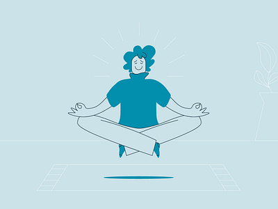 Meditation Illustration care character design design health illustration meditation wellness yoga