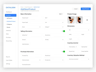 Add New Product Screen Design ERP System add product admin panel business software dashboard ui enterprise software erp design inventory management inventory system management system product form product management saas dashboard saas ui ui design ux design webapp