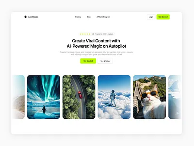 AI Creator Platform — Hero Section Design app branding design figma hero section illustration landing page logo ui ux web website xd