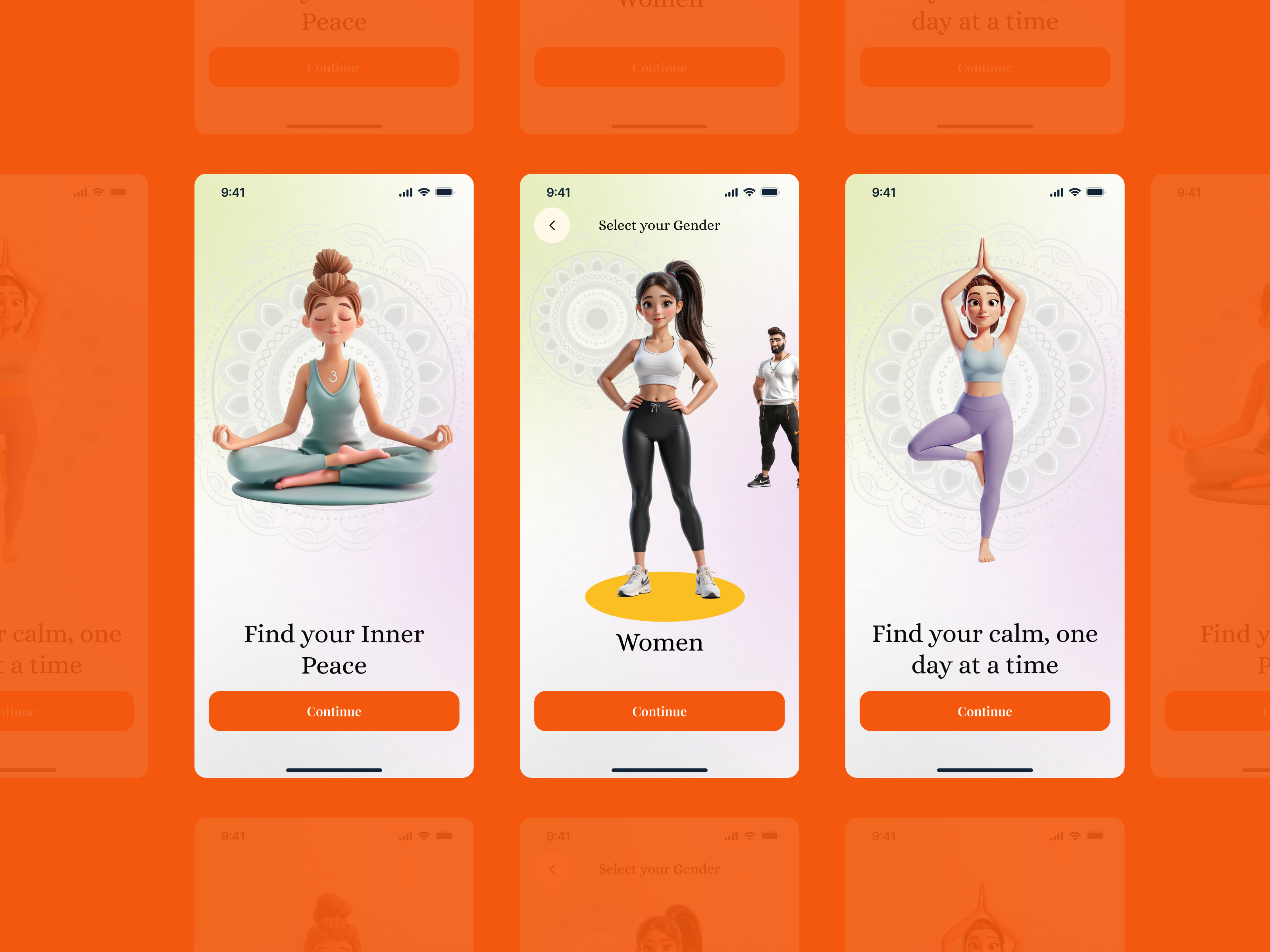 Yoga App animation branding design fitness app illustration training ui ui desing uiux design yoga app yoga trainer youga training app