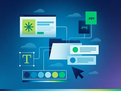Blue Cyclops — Brand Audit Spot Illustration brand audit brand studio branding colorful design design studio figma graphic design illustration illustrator spot illustration