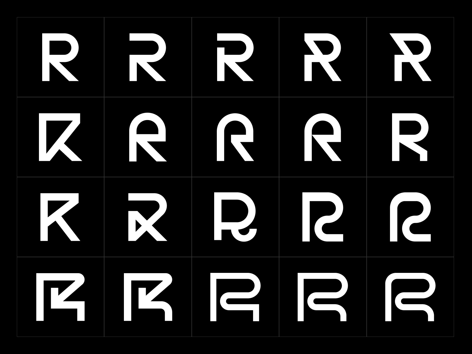 Example of Sleek Modern Monogram Logo Identity