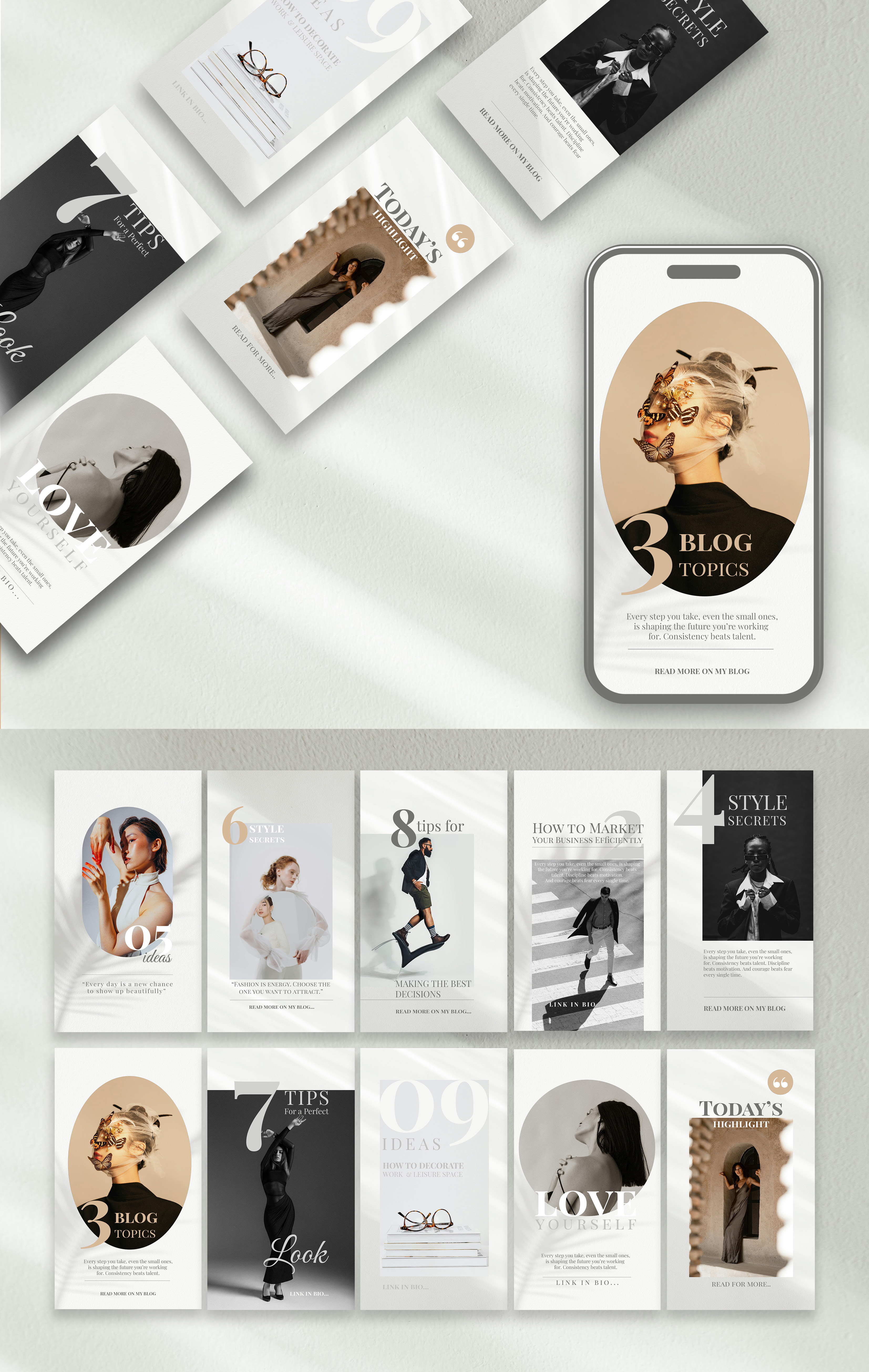 Instagram Story Design blogs branding design fashion graphic design inspiration insta story iphone layot monochrone templete