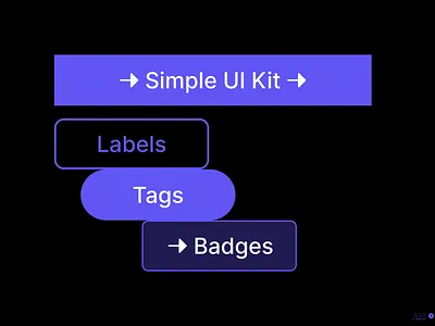 Simple UI Kit component library dashboard ui design resources design system design tokens free resources interface design minimal design modern ui notification badge status indicators ui ui components uiux web components