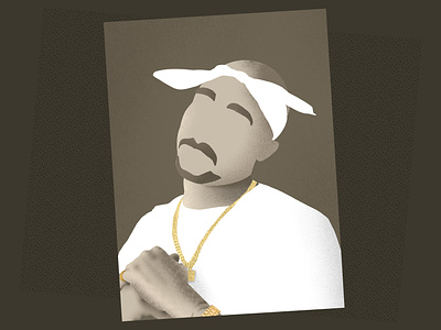 Tupac 2pac design graphic design illustration makaveli portrait procreate rapper tupac tupac shakur
