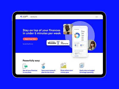 Simplifi by Quicken: Landing Page design graphic graphic design landing page promotion quicken website wireframe