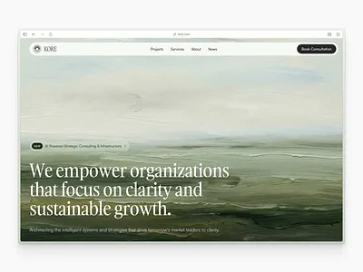 KORE - AI Consulting Firm Landing Page ai ai consulting ai consulting landing page ai consulting website ai strategic consulting artificial intelligence business consulting design landing page landing page design ui ui design uiux uiux design ux web web design website website design