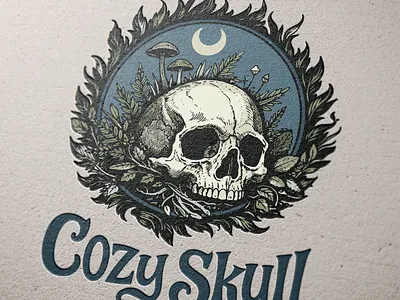 Logo Design: Cozy Skull, St. louis MA branding design graphic design illustration logo malcontent creative print typeography vancouver island victoria bc