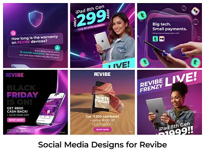 Revibe Brand Social Media Design 3d animation branding design freelancer graphic design illustratior logo motion graphics photoshop social media social media design social media post ui