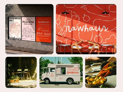 Restaurant Branding for rawhaus brand identity brand logo branding collaterals creative post design digital marketing food graphic design healthy food identity logo logo design restaurant salad social media post visual identity website