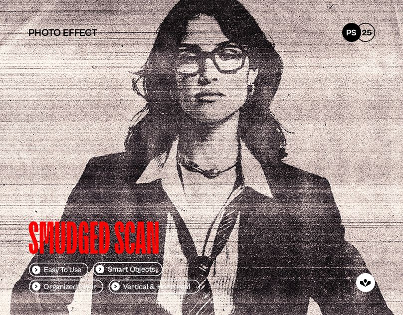 Smudged Scan Photo Effect copy design effect graphic design photocopy photoshop scan smudged solasome template texture