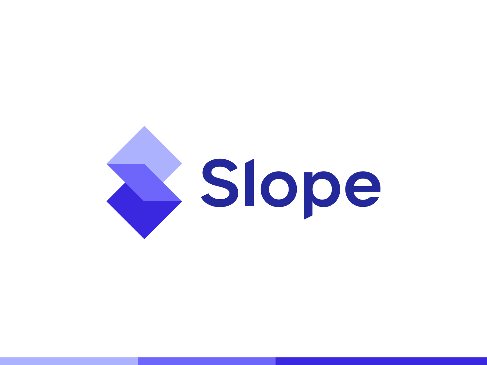 Example of Slope finance logo: S letter from wallets/ arrows - transactions