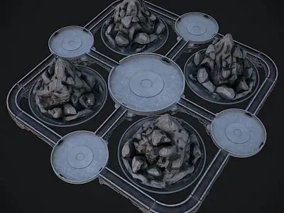 Fantasy Fight Arena 3D model (PBR workflow) 3d 3d model 3d modelling