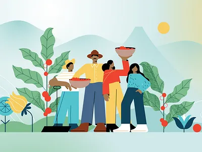 Collaborative Origins 01 characters coffee coffee farm explainer video guatemala illustration importers
