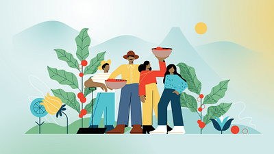 Collaborative Origins 01 characters coffee coffee farm explainer video guatemala illustration importers