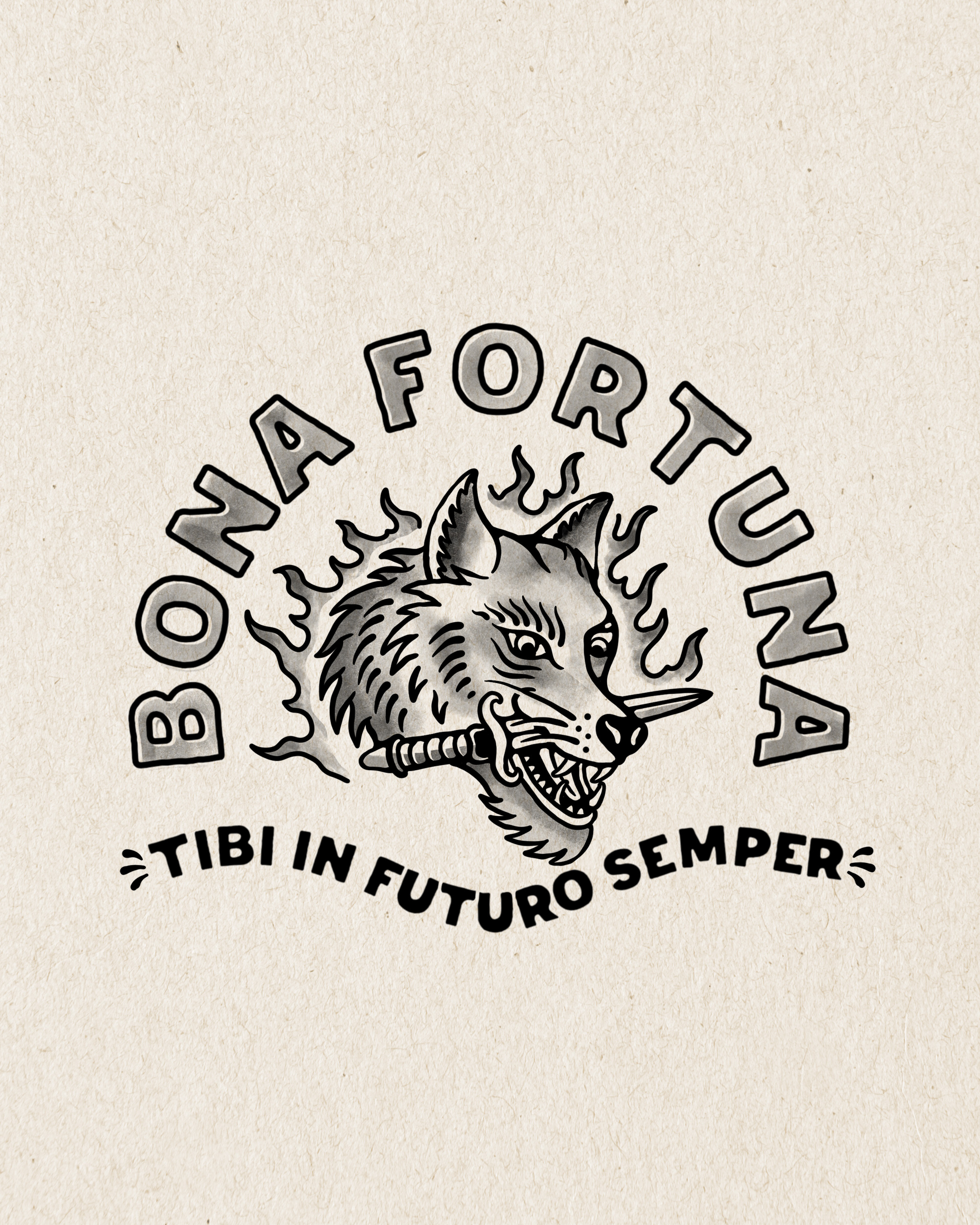BONA FUTURA TIBI IN FUTURO SEMPER artwork branding graphic design illustration old school tattoo traditional tattoo traditional tattoos vintage vintage design vintage tattoo