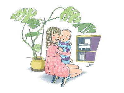 Sister & Brother apple pencil children childrens book drawing family illustration illustrator ipad kids narrative picture book storyboard