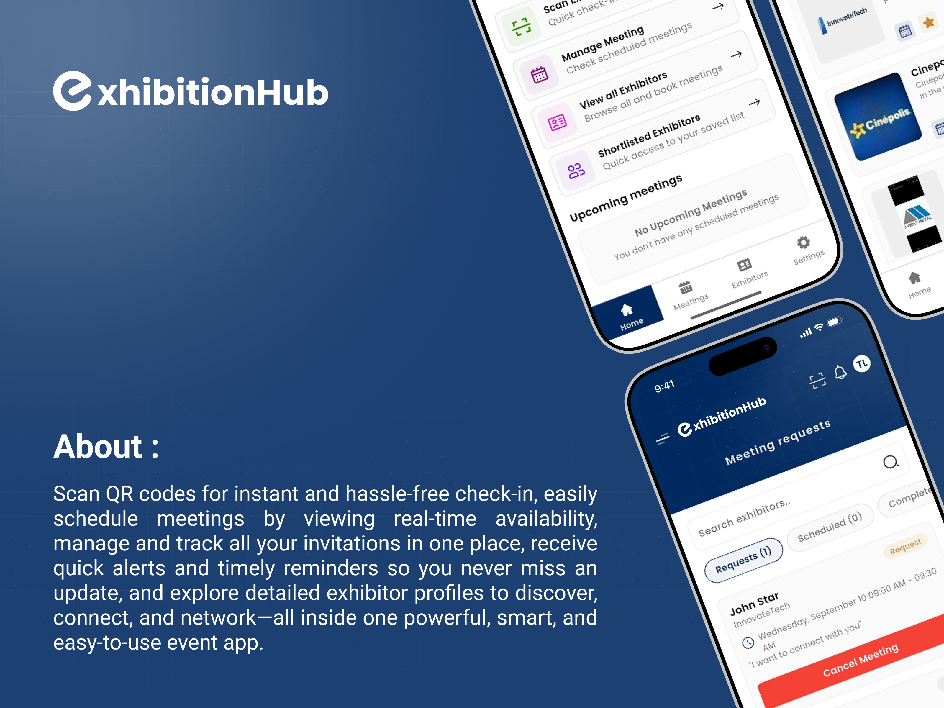 ExhibitionHub Mobile App android app design app ui app ux booking app business app clean design creative app dashboard ui event app ios app design minimal ui mobile app design modern ui networking app saas app scheduling app startup app ui design user experience ux design
