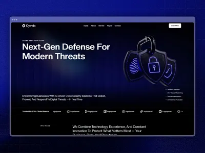 Cyvrix - Cyber Security Website Webflow Template cyber defense web design cyber security webflow template cybersecurity landing page cyvrix template it security website template responsive responsive webflow template saas security template uiux web design web development webflow webflow agency template webflow business template webflow template webflow website