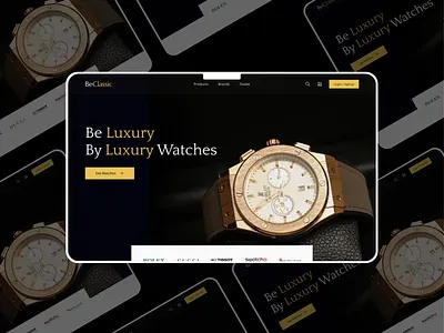 BeClassic Landing page - Desktop black dark ero section landing landing page light uidesign watch watch landing watch landing page web design