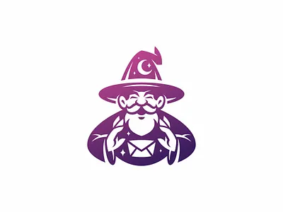 MAIL WIZARD branding copywritting design graphic design illustration letter logo logogram mail marks mascot pictogram ui vector wizard wizard logo